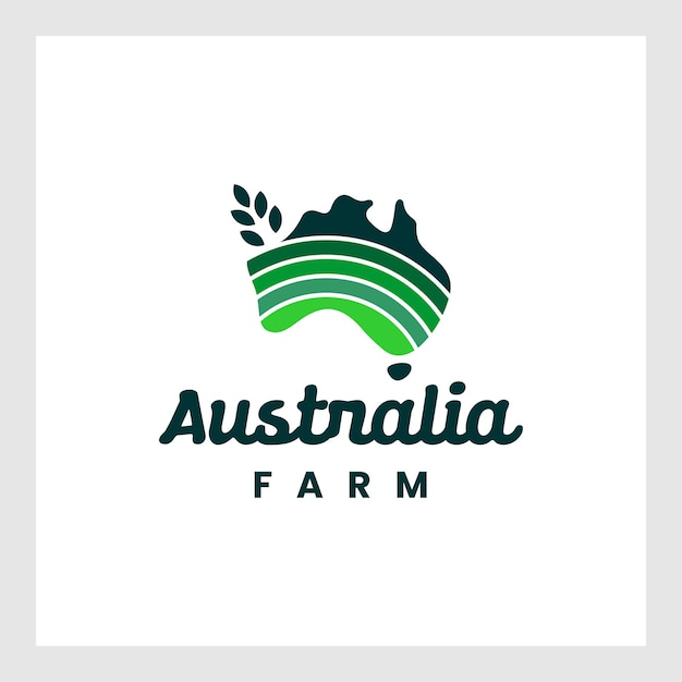 농업 농장 벡터 호주 logo.farming 농업 지도 호주.