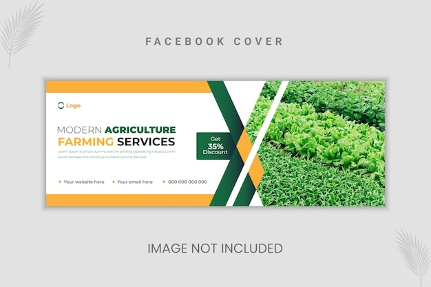 Agriculture Farming or Lawn Garden Services and Web Banner Design Template