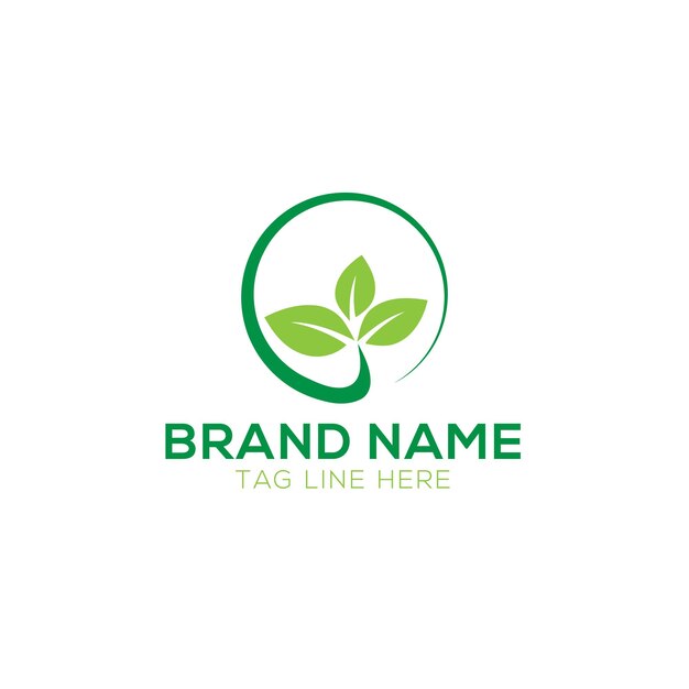 agriculture farming natural tree eco logo design