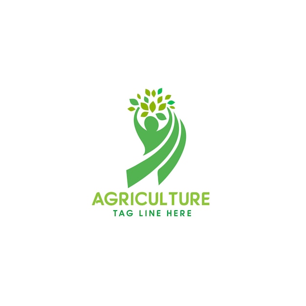 agriculture farming natural tree eco logo design