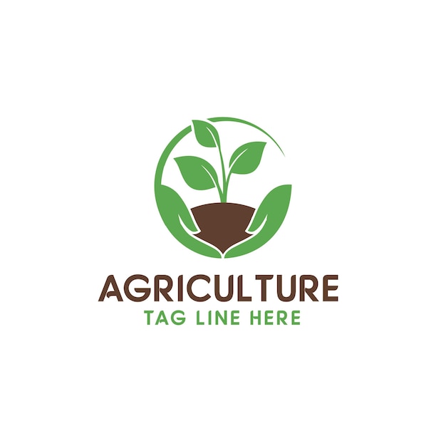 agriculture farming natural tree eco logo design