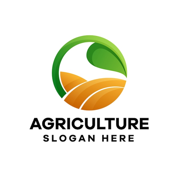 Design del logo sfumato per l'agricoltura