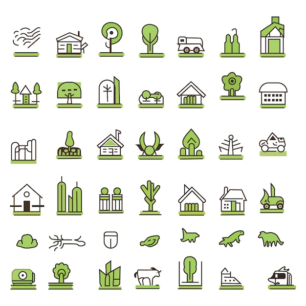 Agriculture icon set Farmer icons set Outline set of farmer vector icons for web design isolated o