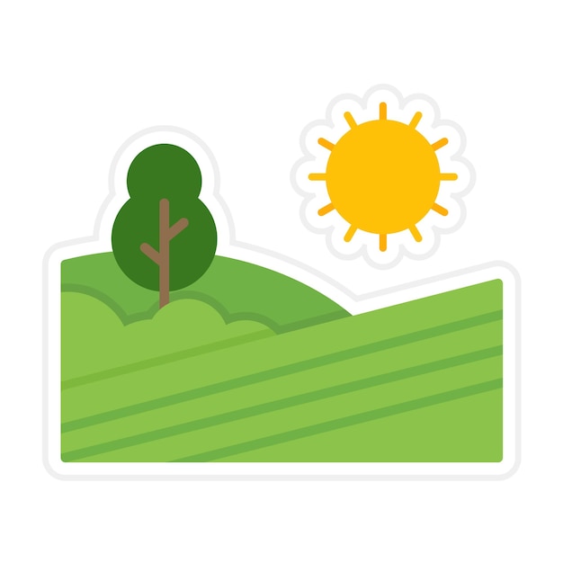 Agriculture Landscape vector icon Can be used for Landscapes iconset