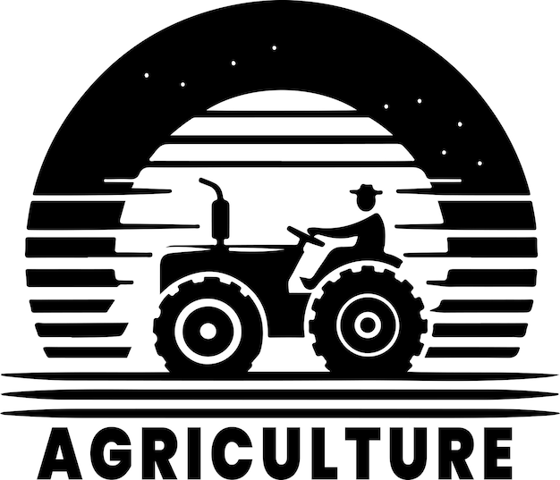 Vector agriculture logo concept vector art illustration black color agriculture icon vector 16