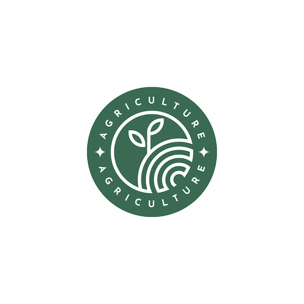 Agriculture logo illustration template design