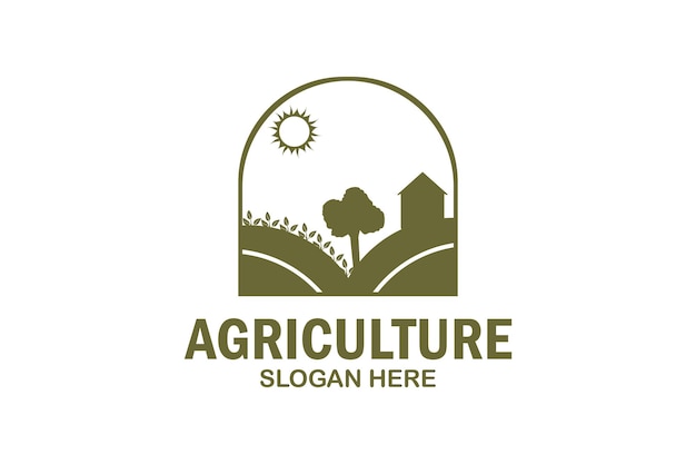 Agriculture logo illustration on white background