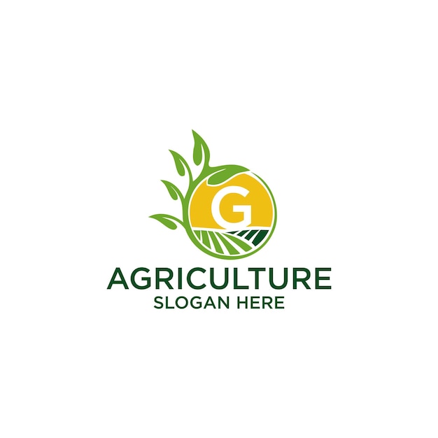 Lettera del logo dell'agricoltura g