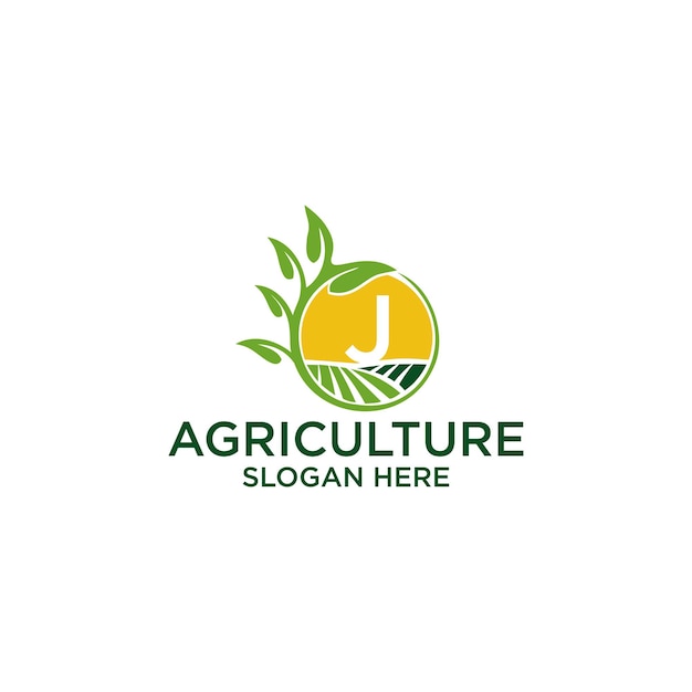 Lettera di logo di agricoltura j