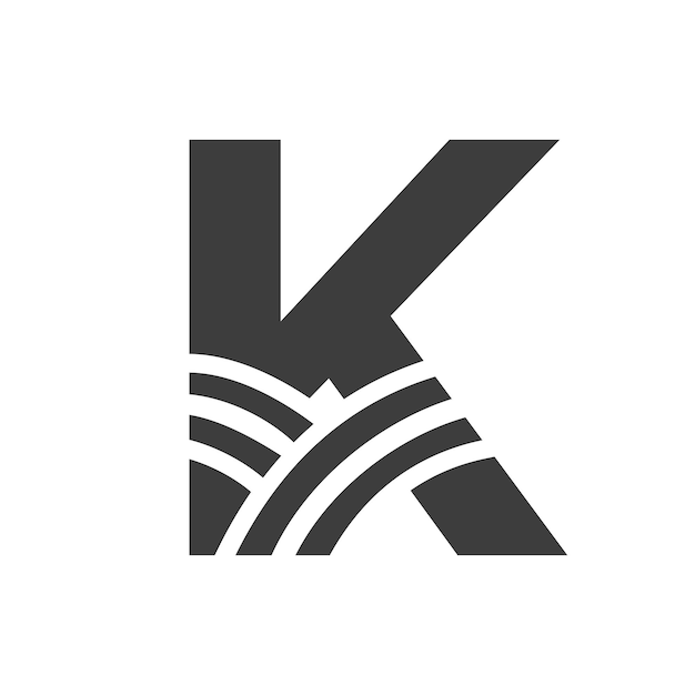 Agriculture Logo On Letter K Concept Farm Logo Based on Alphabet for Bakery Bread Pastry Home Industries Business Identity