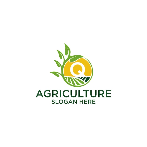 Agriculture logo letter Q