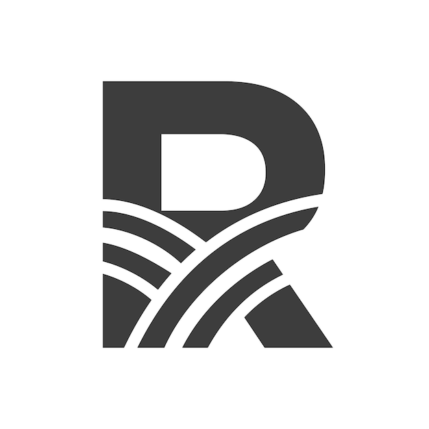 Agriculture Logo On Letter R Concept Farm Logo Based on Alphabet for Bakery Bread Pastry Home Industries Business Identity