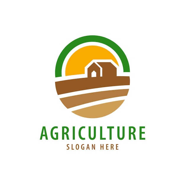 Agriculture and organic farm logo icon template