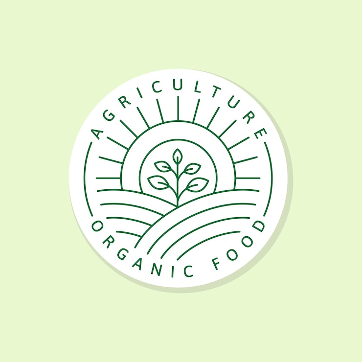 Vector agriculture organic food logo or illustration label sticker vector