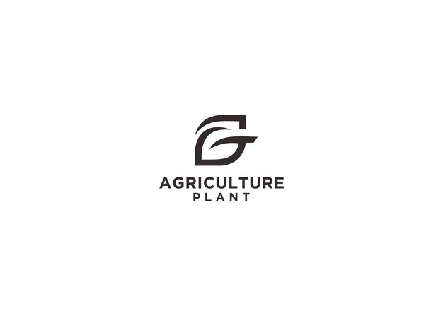 agriculture plant logo design vector illustration