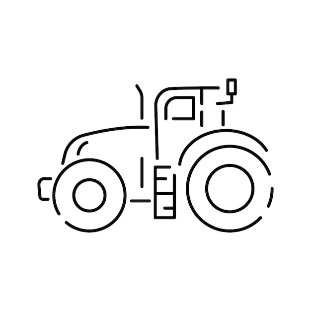 農業植物アイコン 灌漑技術 スマート ビレッジ農業 web ベクトル線図のアイコン グローバル農業 農業および農業機械 トラクター