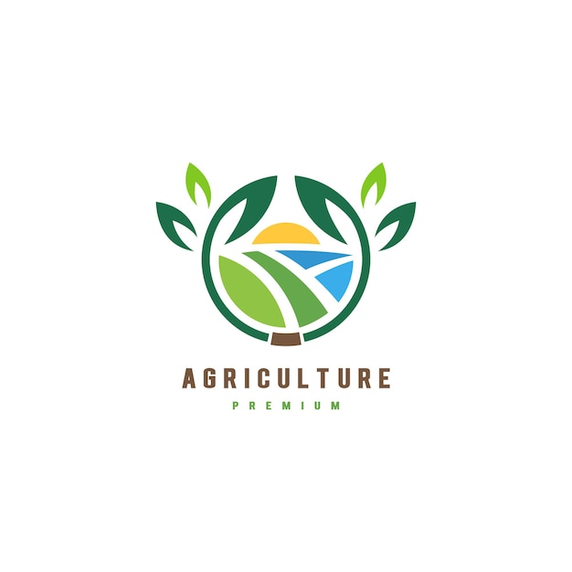 Agriculture template logo design with modern concept for business service company and your product names or for all your ideas 2