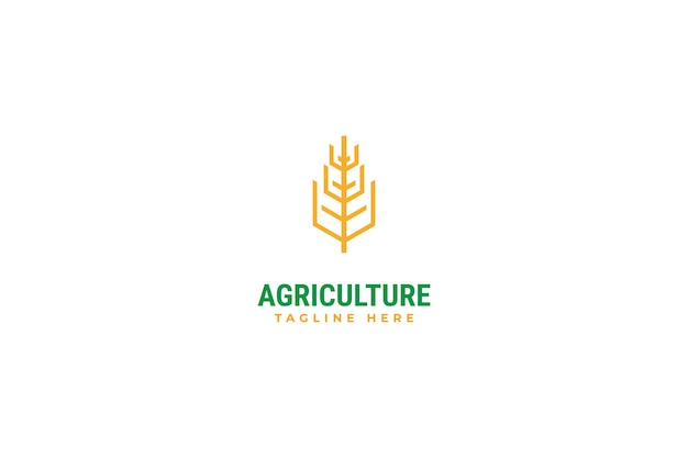 Illustrazione di vettore di progettazione di logo di grano agricolo