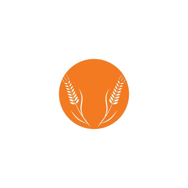agriculture wheat logo template vector icon design