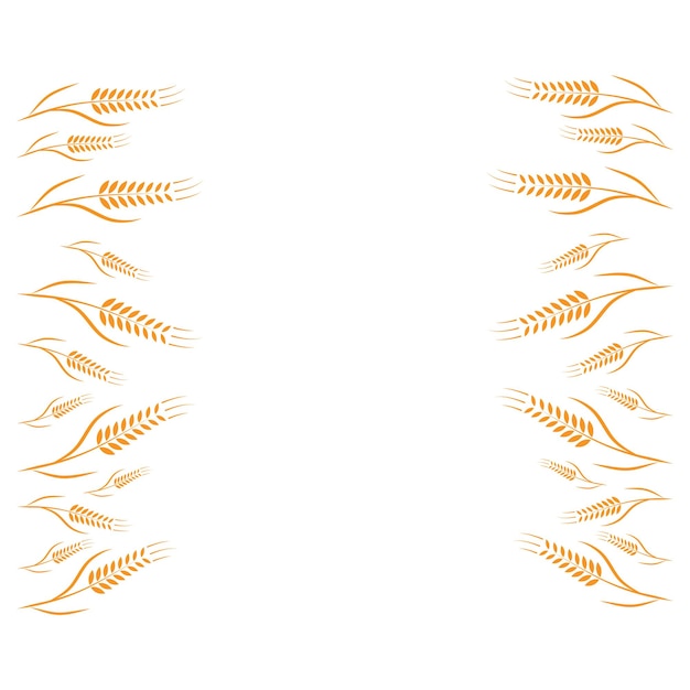 農業小麦ロゴテンプレートベクトルアイコンデザイン