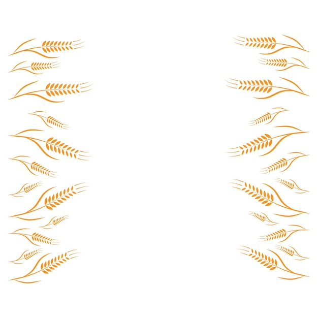 Vector agriculture wheat logo template vector icon design