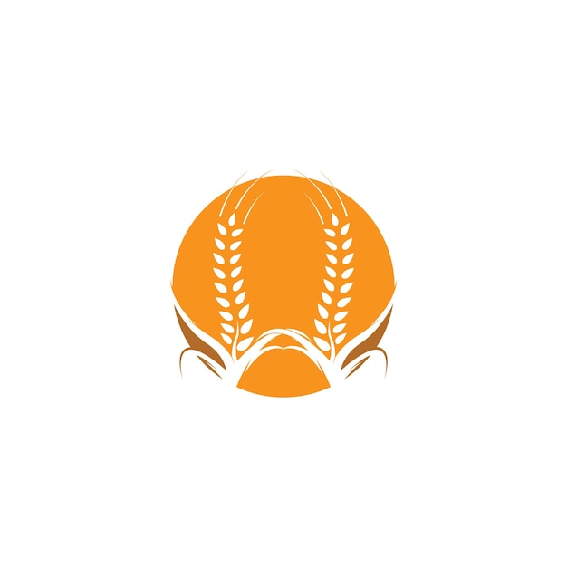 Agriculture wheat Logo Template vector icon design