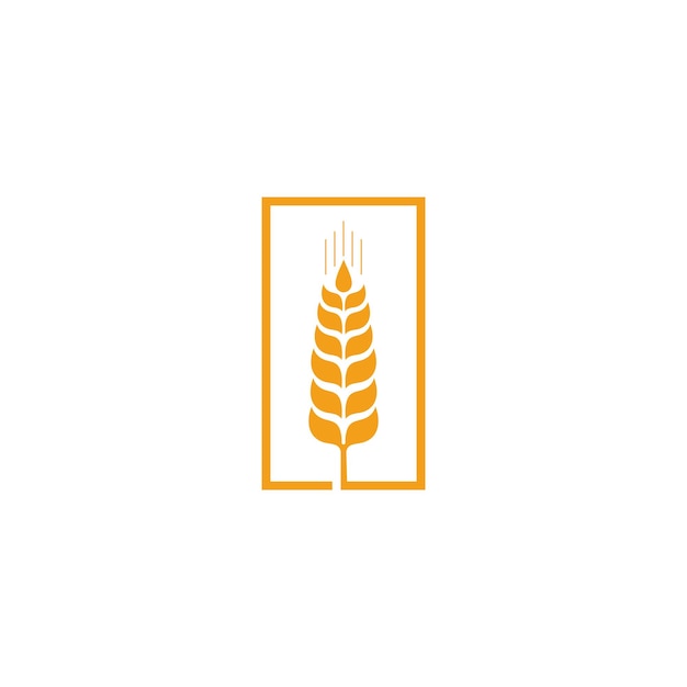 Icona vettore modello logo grano agricolo