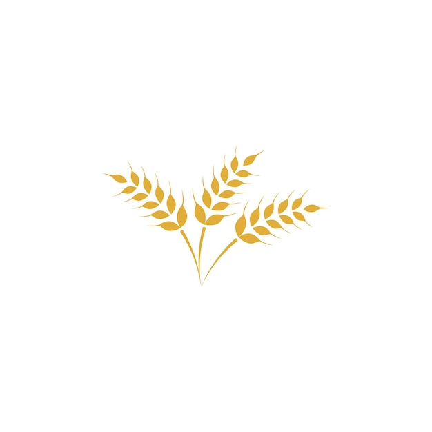 農業小麦のロゴのテンプレート ベクトル