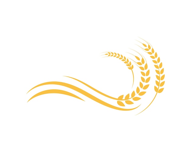 Vector agriculture wheat logo template