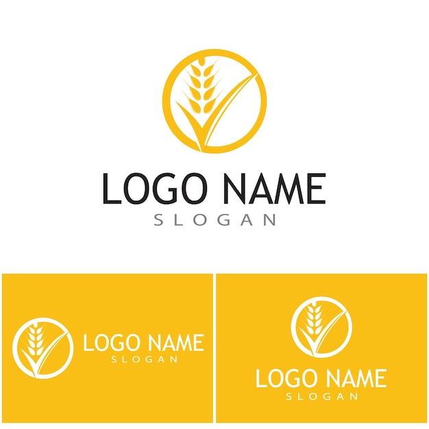 Agriculture wheat vector icon design