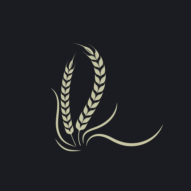 Agriculture wheat vector icon illustration design