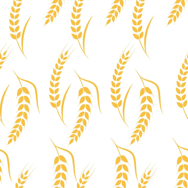 Дизайн векторной иллюстрации сельскохозяйственной пшеницы