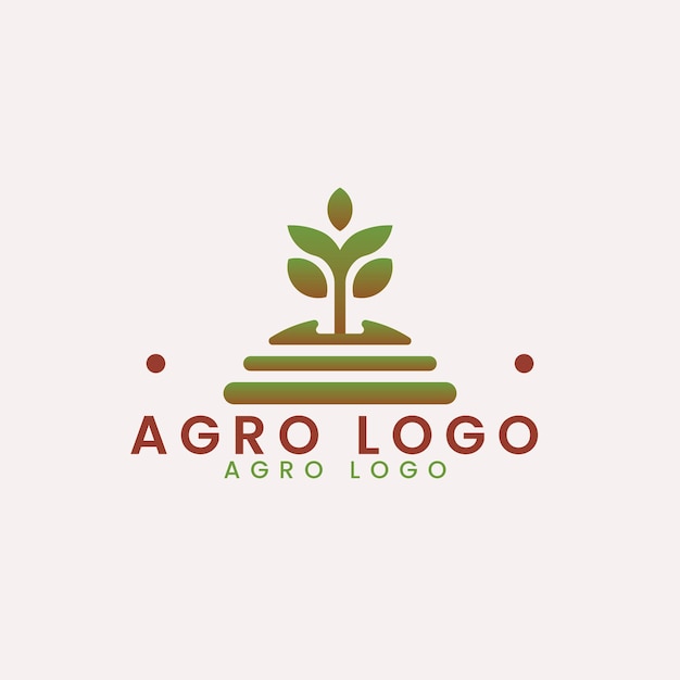 Agro-boerderijconcept Natuurlijk voedsel Biologische boombladvector Logo-ontwerp
