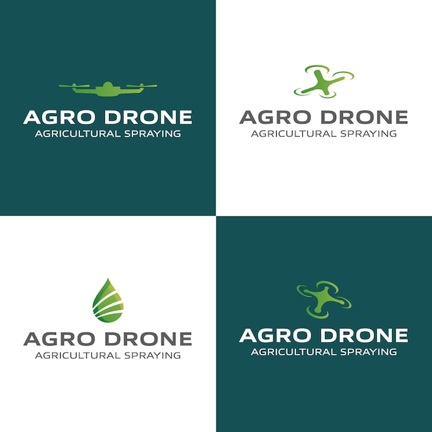 Agro drone vector logo design