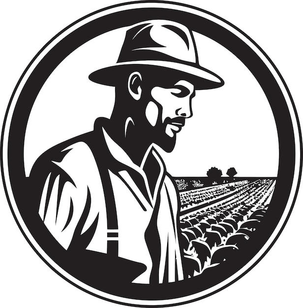 Agronomia artistica agricoltura logo design vettore farmstead icon agricoltura icon vettore