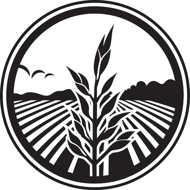 Vector agronomy artistry farming logo vector art farmstead icon agriculture emblem vector