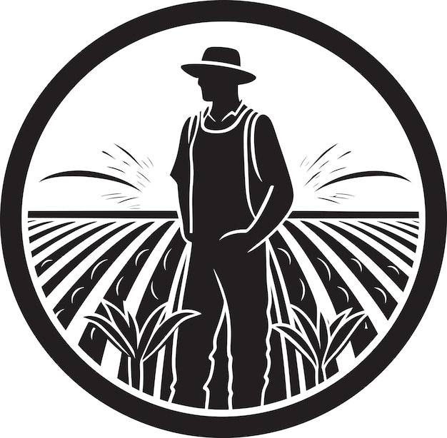 Агрономия Искусство Сельское хозяйство Логотип Вектор Графическая ферма Икона Сельское хозяйства Векторная эмблема