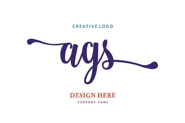 AGS lettering logo is simple easy to understand and authoritative