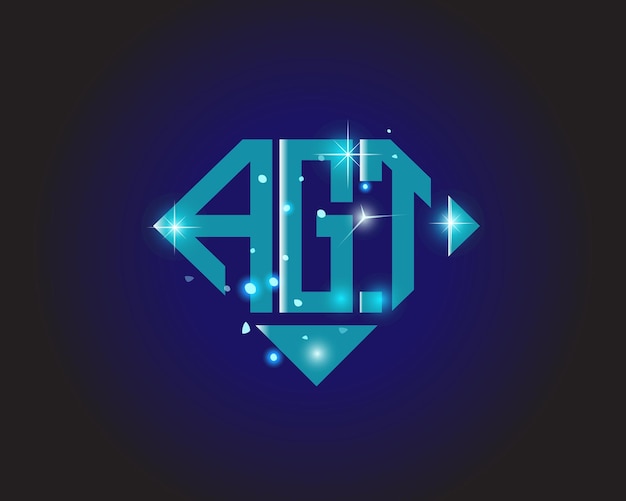 AGT initiële moderne logo ontwerp vector pictogrammalplaatje