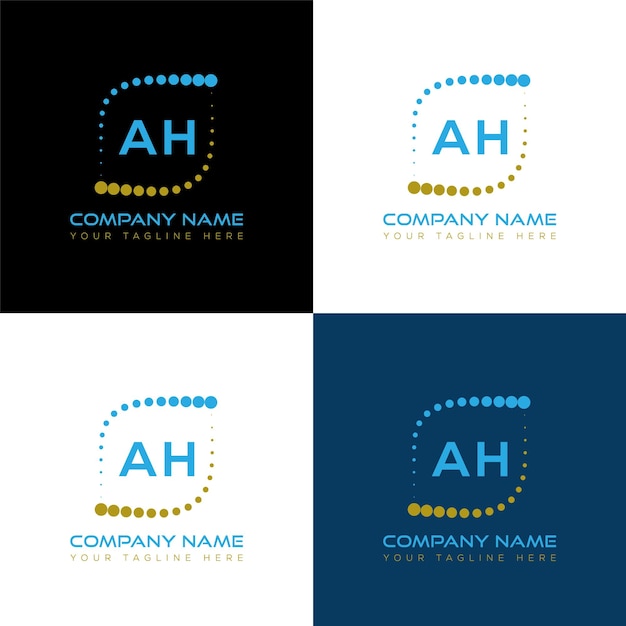 Vector ah eerste moderne logo ontwerp vector pictogrammalplaatje