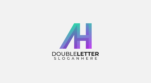 AH Letter Logo Design. Creative Modern A H Letters icon vector Illustration