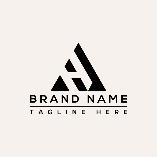 AH Logo Design Template Vector Graphic Branding Element