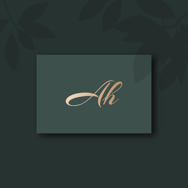 Vector ah logo design vector image