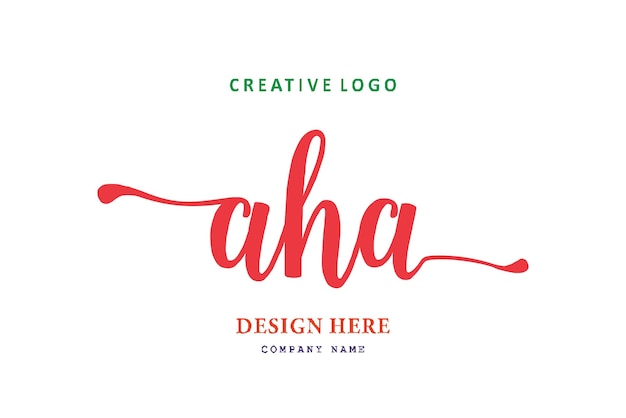 AHA lettering logo is simple easy to understand and authoritative