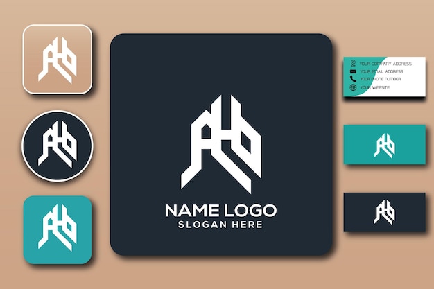 AHB monogram logo template