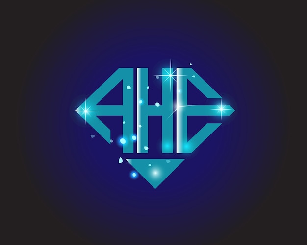 AHE initial modern logo design vector icon template