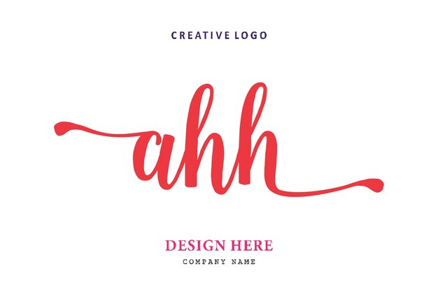 AHH lettering logo is simple easy to understand and authoritative