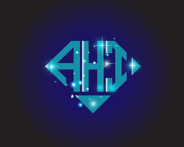 AHI initial modern logo design vector icon template