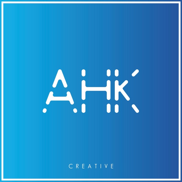 AHK Creative Vector Latter Logo Design Minimal Latter Logo Premium Vector Illustration Monogram