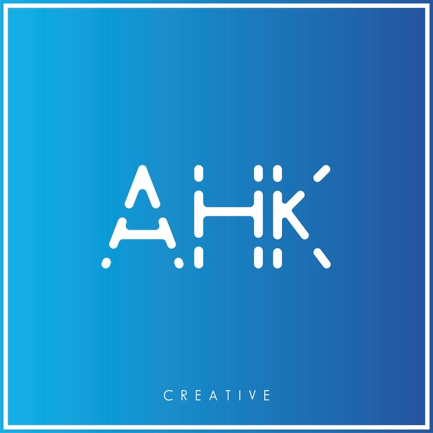 Vettore ahk creative vector latter logo design minimal latter logo premium vector illustrazione monogramma